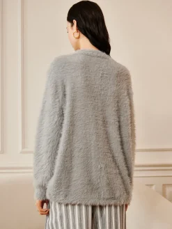Discount Oversize Furry Cardigan Cardigans|Long Sleeve Sets