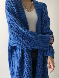 Clearance Oversize Split Knit Outerwear Sweater Tops|Outerwear