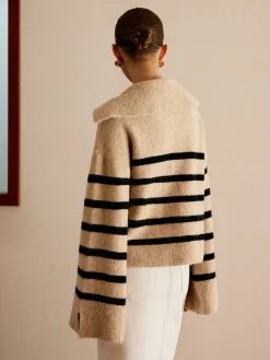 New Oversize Striped Pullover Sweater Sweater Tops|Sweaters & Cardigans