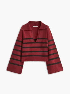 New Oversize Striped Pullover Sweater Sweater Tops|Sweaters & Cardigans