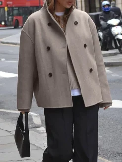 Clearance Oversized Button-Down Jacket Outerwear|Jackets