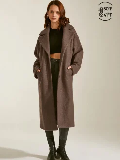 Clearance Oversized Essential Long Coat Outerwear|Coats