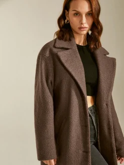Clearance Oversized Essential Long Coat Outerwear|Coats