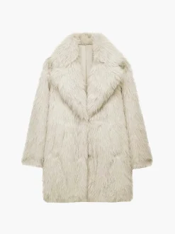 Outlet Oversized Fuzzy Women Faux Fur Coat Outerwear|Coats
