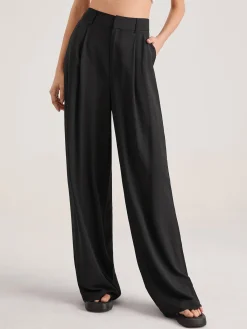 Best Oversized High Waisted Pleat Front Trousers Wide Leg|Pants