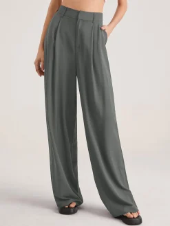 Best Oversized High Waisted Pleat Front Trousers Wide Leg|Pants