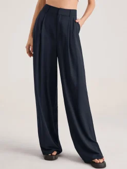 Best Oversized High Waisted Pleat Front Trousers Wide Leg|Pants