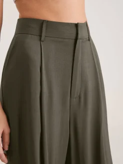 Best Oversized High Waisted Pleat Front Trousers Wide Leg|Pants