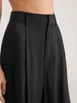 Best Oversized High Waisted Pleat Front Trousers Wide Leg|Pants