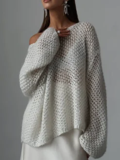Discount Oversized Long Sleeve Sweater Sweater Tops|Sweaters & Cardigans