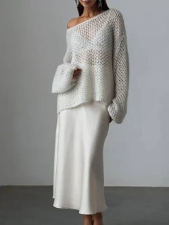 Discount Oversized Long Sleeve Sweater Sweater Tops|Sweaters & Cardigans