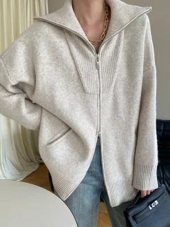 Online Oversized Open Collar Cardigan Cardigans|Sweaters & Cardigans