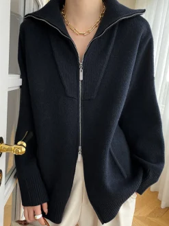 Online Oversized Open Collar Cardigan Cardigans|Sweaters & Cardigans