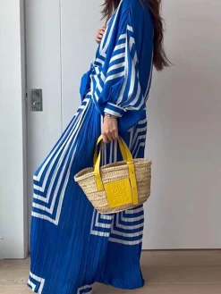 New Oversized Print Vacation Pants Set Pants Sets|Matching Sets