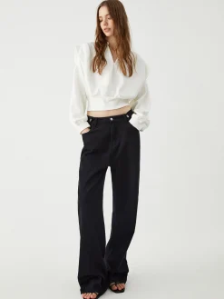 Outlet Oversized Solid Long Sleeve Blouse Blouses & Shirts|Tops