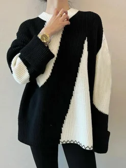 Clearance Oversized Zebrataur Sweater Sweater Tops|Sweaters & Cardigans