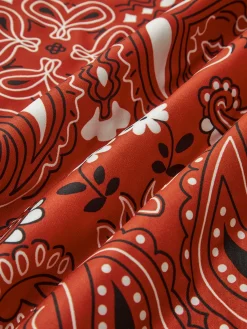 Sale Paisley Printed Tie Front Vest Outerwear|Vests