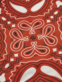 Sale Paisley Printed Tie Front Vest Outerwear|Vests