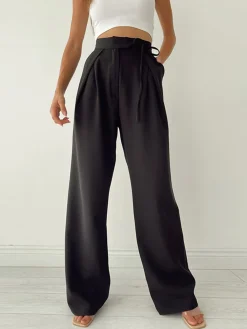 New Palazzo Tied Wide Leg Dress Pants Wide Leg|Pants