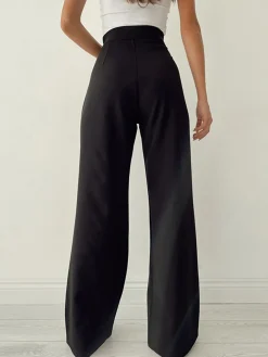 New Palazzo Tied Wide Leg Dress Pants Wide Leg|Pants
