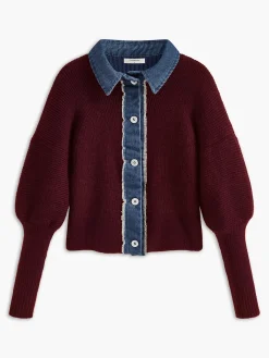 Discount Panel Breasted Stretch Lapel Knit Top Sweater Tops|Sweaters & Cardigans