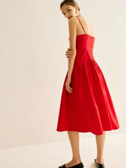 Panel Pleated Cami Dress Casual Dresses|Vacation Dresses