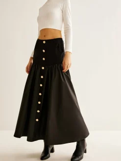 New Panel Pockets Umbrella Skirt Skirts|Bottoms