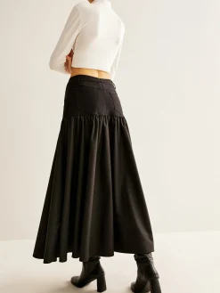 New Panel Pockets Umbrella Skirt Skirts|Bottoms