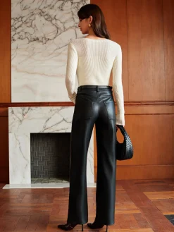 Panel Ribbed Slim Sweater Sweater Tops|Sweaters & Cardigans