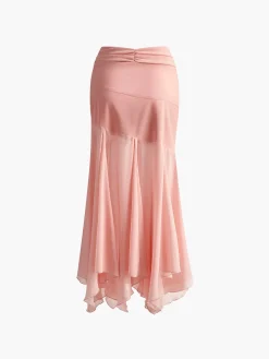 Hot Paneled Pleated Maxi Skirt Skirts|Bottoms