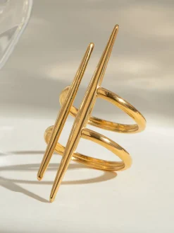 Hot Parallel Bar Open Ring Rings & Bracelets|Accessories