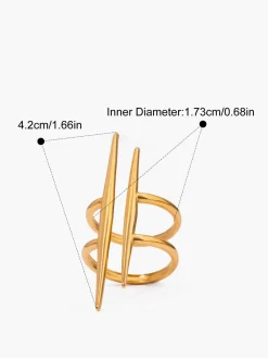 Hot Parallel Bar Open Ring Rings & Bracelets|Accessories