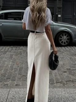 Outlet Parisian Slit Maxi Skirt Skirts|Bottoms