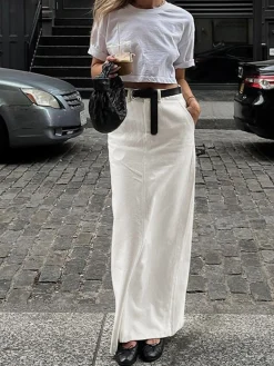 Outlet Parisian Slit Maxi Skirt Skirts|Bottoms