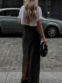 Outlet Parisian Slit Maxi Skirt Skirts|Bottoms
