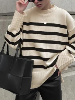 Outlet Parisian Stripe Sweater Sweater Tops|Sweaters & Cardigans