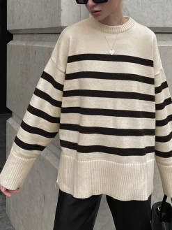 Outlet Parisian Stripe Sweater Sweater Tops|Sweaters & Cardigans