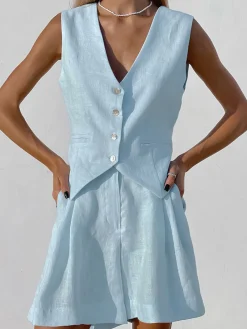 Online Paros Cover Up Two Piece Shorts Set Shorts Sets|Shorts