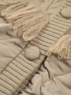Discount Patchwork Cable Knit Quilted Coat Outerwear|Coats
