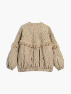 Discount Patchwork Cable Knit Quilted Coat Outerwear|Coats