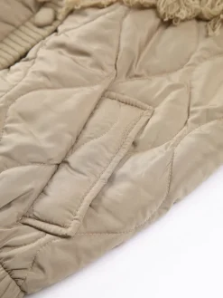 Discount Patchwork Cable Knit Quilted Coat Outerwear|Coats