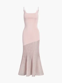 Clearance Patchwork Cami Long Sweater Dress Sweater Dresses|Cocktail & Party Dresses