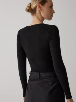 Online Patchwork Contrast Crew Neck Sweater Sweater Tops|Sweaters & Cardigans
