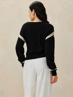 Best Patchwork Design Pullover Sweater Sweater Tops|Sweaters & Cardigans