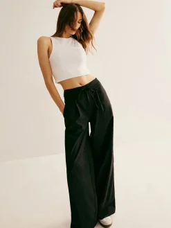 Clearance Patchwork High Waist Drawstring Pants Pants|Bottoms
