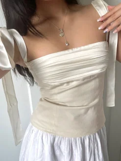 Hot Patchwork Knotted Cami Top Tank Tops & Camis|Tops