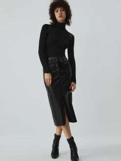 Online Patchwork Mesh Turtleneck Long Sleeve Bodysuit Bodysuits|Bodysuits