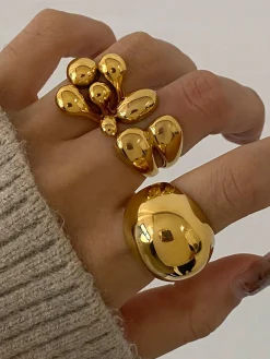 Hot 1pc Asymmetrical Chunky Open Ring Rings & Bracelets|Accessories