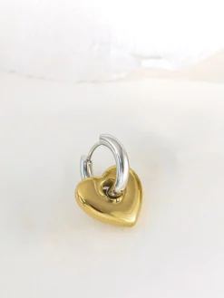 Outlet 1pc Contrast Heart Drop Earrings Earrings