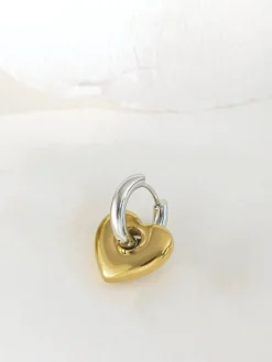 Discount 1pc Contrast Heart Drop Earring Accessories